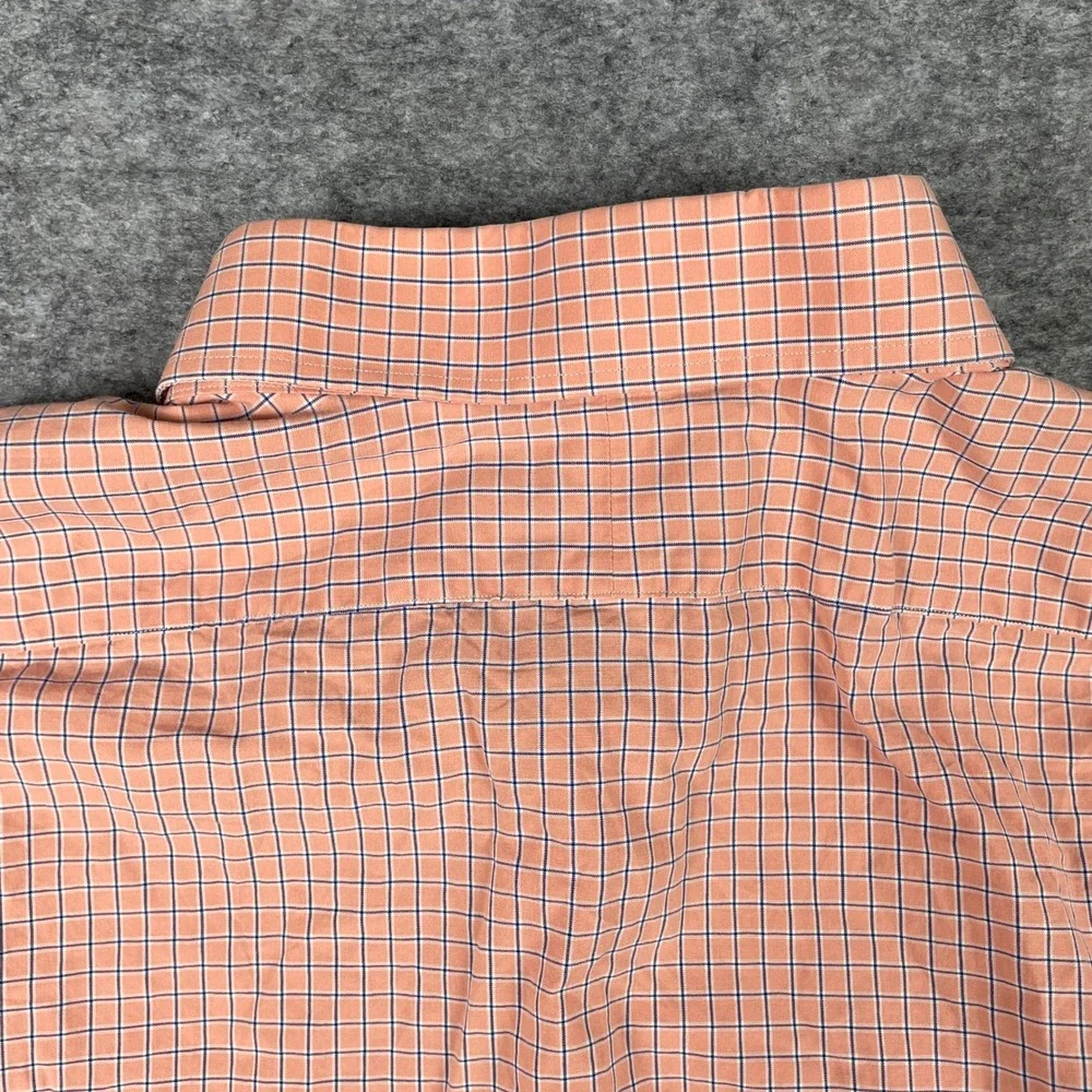 Polo Ralph Lauren Button Down Mens 18 34/35 Orange Regent Classic Fit Check 90s